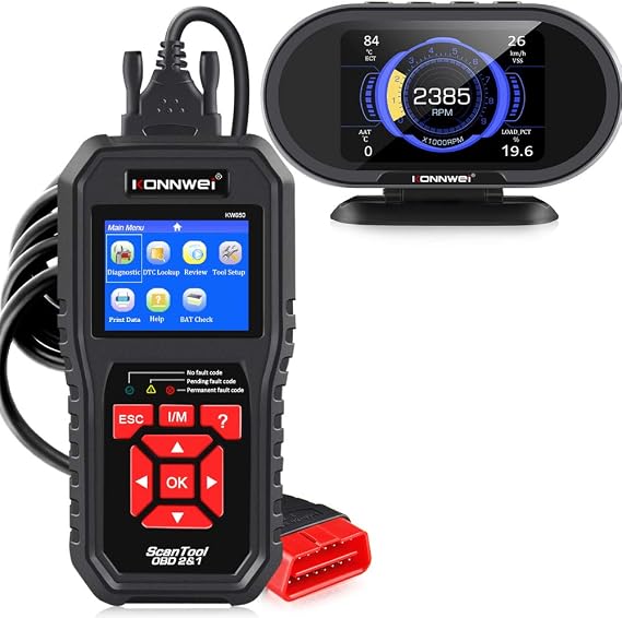 KW850 OBD2 Scanner + KW208 OBD2 Gauge Bundle
