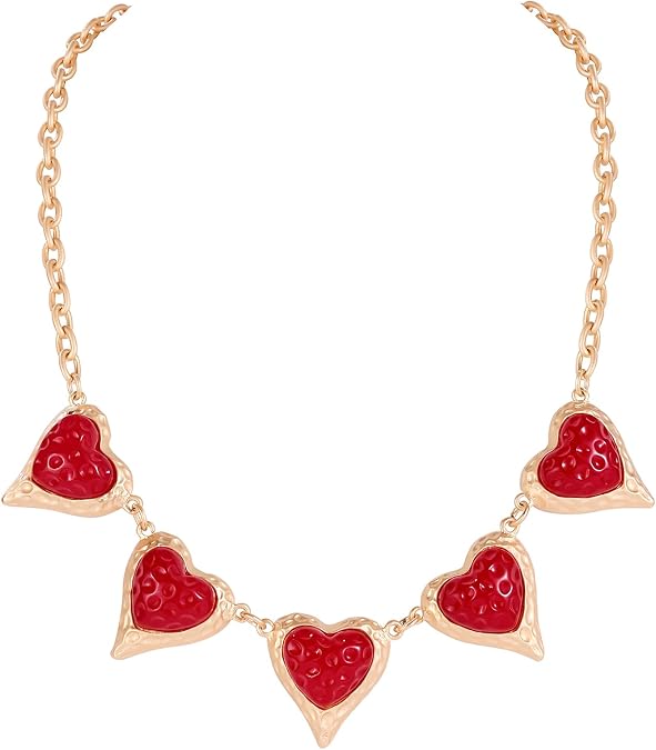 Bocar Choker Necklace for Women Heart Pendant Collar Jewelry Costume Women Gift