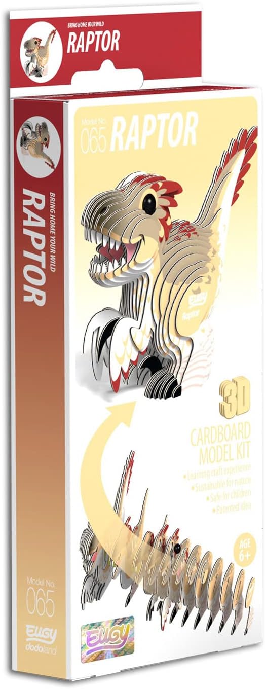EUGY 3D Raptor Dinosaur Craft Kit