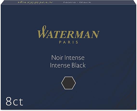 Waterman Large Standard Ink Cartridges Permanent Black