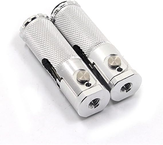 Universal Aluminum CNC Motorcycle Engine Bicycle Folding Footrest Footpegs Foot Rest Pegs Rear Pedals Set Parts for Kawasaki (Color : 3)