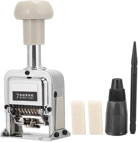 Automatic Numbering Machine 7- Seal Automatic Transposition Numbering Machine for Office Equipment School Supplies