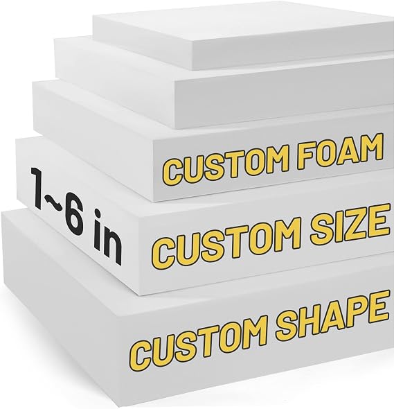Cut to Size Foam Pad,High Density Upholstery Foam Sofa Cushion,Seat Foam Couch Cushion Replacement