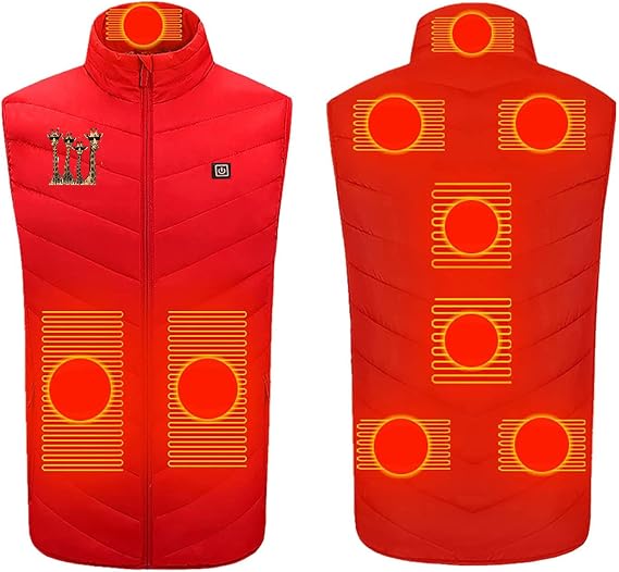FZYLQY Heated Vest Women Men Multi Heated Zones Winter Hiking Vests Lightweight Heating Vest Battery Pack Not Included
