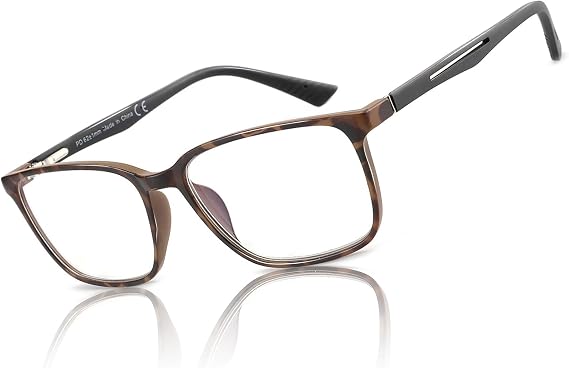 BLUEMOKY Blue Light Reading Glasses for Men,Sport Square Frame Readers, Anti Glare Computer Glasses