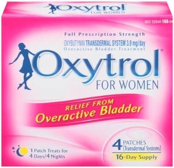 Oxytrol Women Overactive Bladder Transdermal Oxybutynin Patch, 4 ct