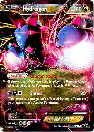Pokemon - Hydreigon-EX (62/108) - XY Roaring Skies - Holo