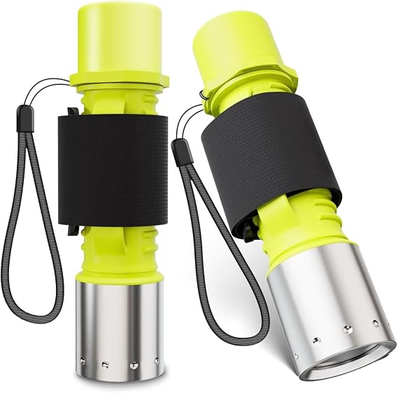 2-Pack Scuba Diving Flashlight, 1200 Lumens T6 LED Dive Light