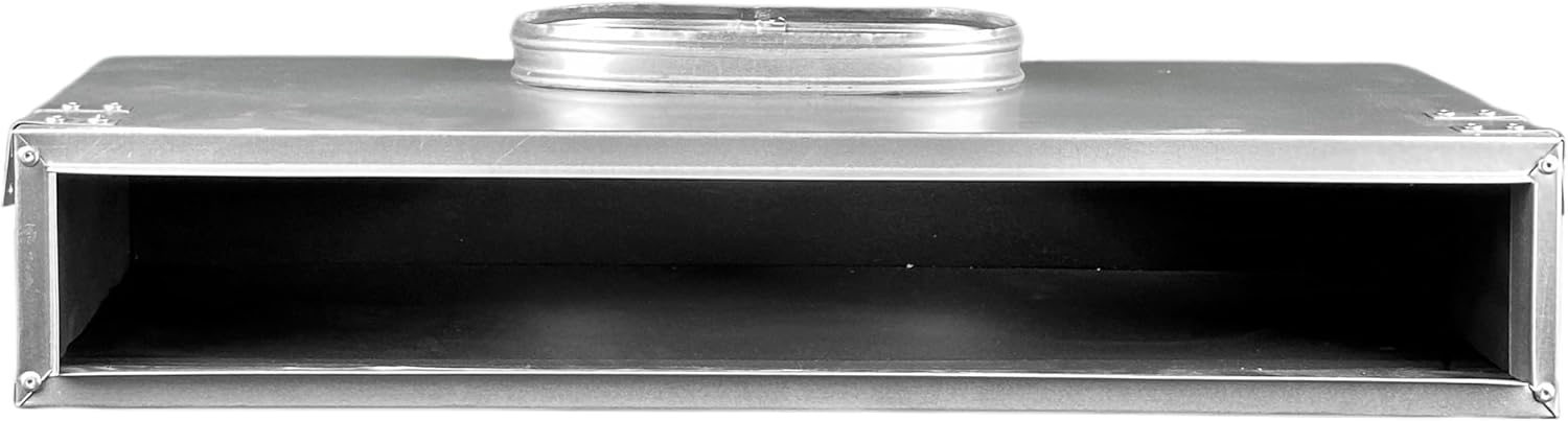 24 Plenum Box for [24 Linear Slot Diffuser - 2 Slot Double Slot] Premium Insulated Galvanized Sheet Metal Plenum Box for Heating and Cooling - Texas Buildmart
