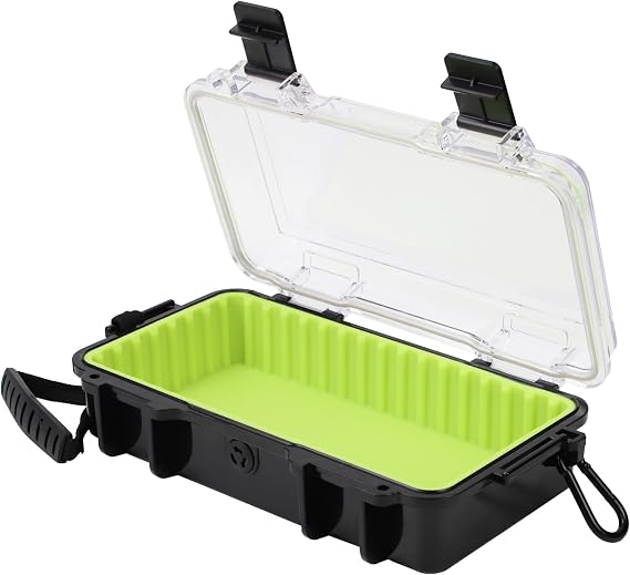 Avlcoaky Waterproof Box Dry Box Waterproof Containers, Protective Case 10" L x 5" W x 2.5" H Watertight Storage Box Kayaking Boat Waterproof Boxes