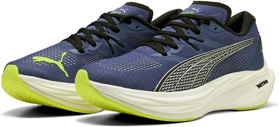 Puma Men Deviate Nitro 3 Running Shoes Neutral Blue Crystal-Puma Black - Blue