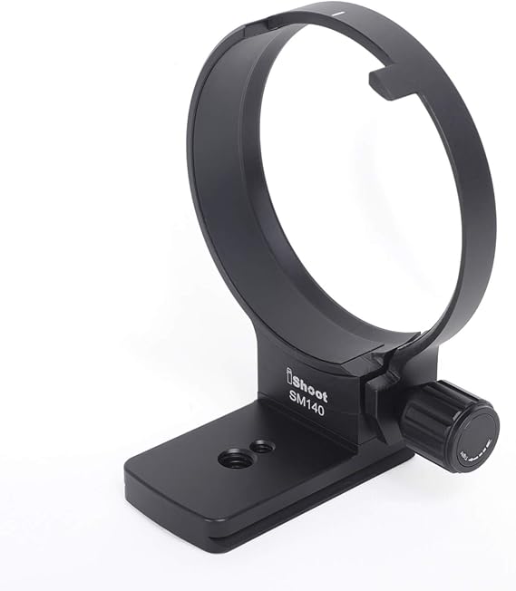 iShoot Improved CNC 84mm Tripod Mount Ring Collar Compatible with Sigma 100-400mm F5-6.3 DG OS HSM Contemporary Lens (E/EF Mount), Built-in ARCA-Swiss Fit Quick Release Plate for Arca Type Ball Head