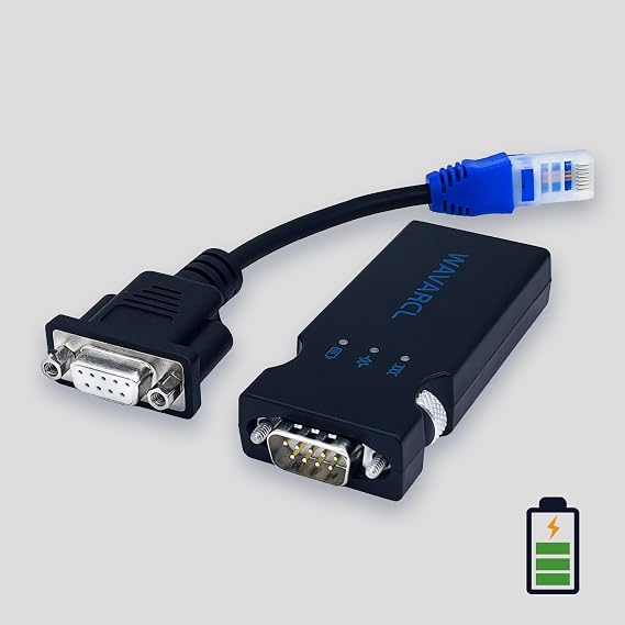Long Range RS232 Bluetooth Serial Adapter Supports 9 pin or RJ45 Interface,Cisco Compatible Console Cable,Wireless Configuration of switches,routers,etc(WF610A-8 bits)