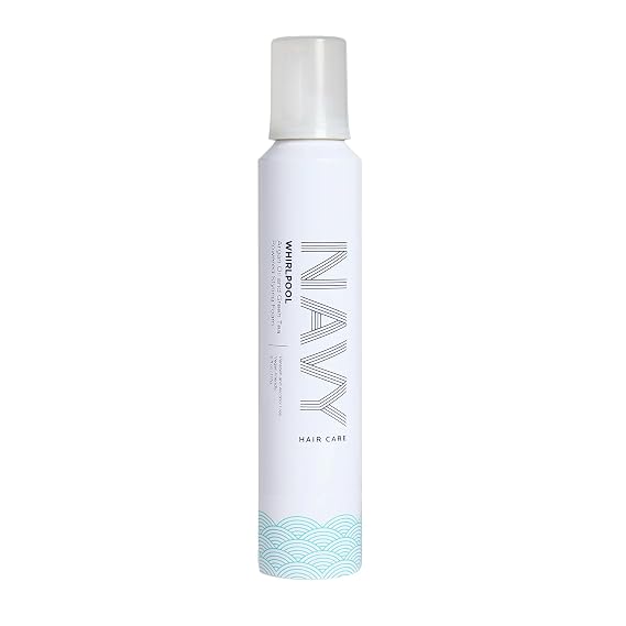 NAVY Hair Care Whirlpool Styling Foam for Curly Hair | Made with Argan Oil and Green Tea for Frizz Control | 6 oz