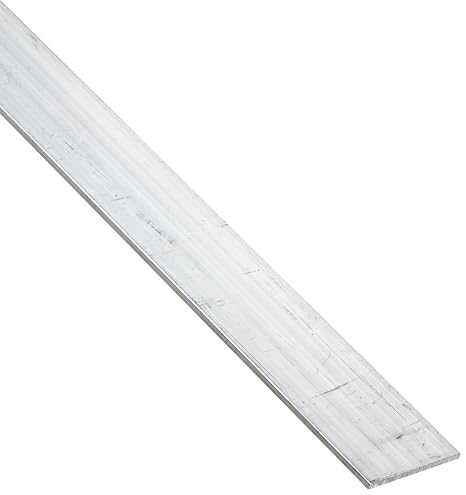 6061 Aluminum Rectangular Bar, Unpolished (Mill) Finish, Extruded, T6511 Temper, ASTM B221, 1-1/4" Thickness, 6" Width, 48" Length