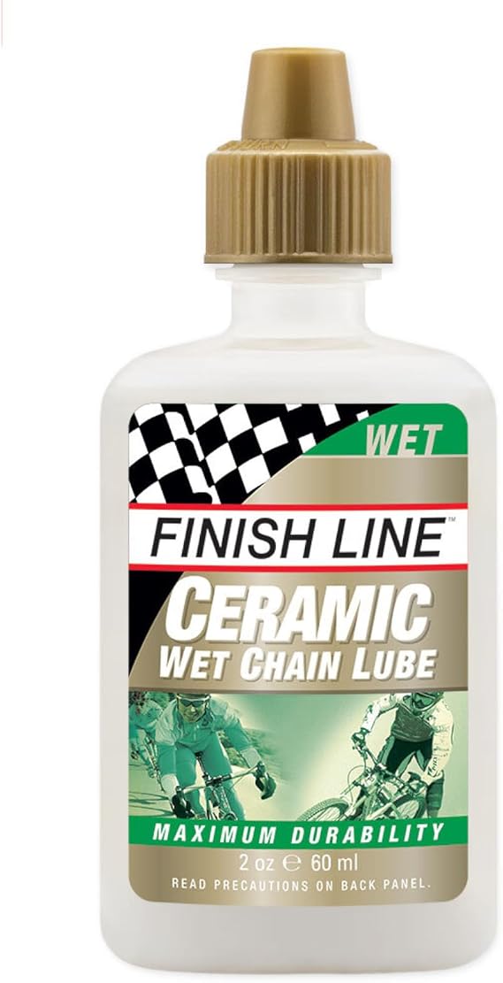 Finish Line Ceramic Wet Bike Chain Lubrciant Racing Biodegradable 2 fl oz