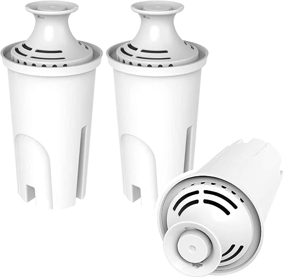 Replacement Filters for Brita Pithcer, 3 Pack Water Filters Replacements Compatible with Britta Dispensers, 0B03, OB24/OB03, Standard and White by APPLIANCEMATES