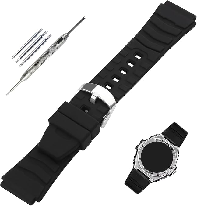 20mm Resin Watch Band Compatible for Casio PRG-80 PAG-80 PRW-1000 PRW-1100 Strap Wirstband accessories replacement for Men and Women