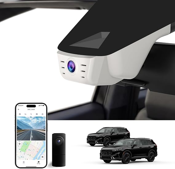 Front 4K & Rear 1080P Dash Cam for Honda CR-V 2023-2026(Grey)