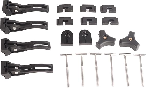20PCS Hard Tri Fold Tonneau Cover Clamp, Universal Replacement Parts for Tonneau Cover Clamp Kit with Triangular Screw Front Clamp Rear Clamp T Bolt