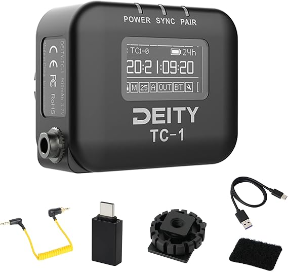 Deity TC-1 Wireless Timecode Box0.5ppm Accuracy,Bluetooth 5.0&2.4G Radio