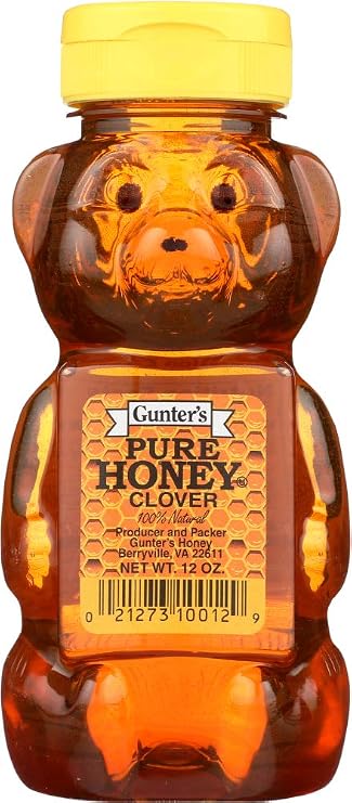 Gunter's Pure Clover Honey Bears, LargePack 12 Oz (Pack of 8) MKD5jfe
