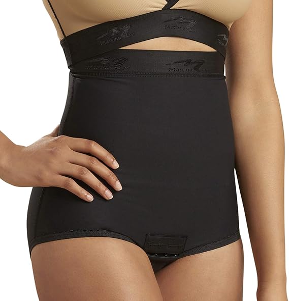 MARENA Second Stage High-Waisted Compression Girdle with No Legs LGA2-Size Large Black