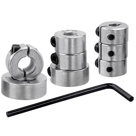 Mesee 8 Pieces Drill Bit Depth Stop Collar Rings, Split Ring Drill Depth Limiter Collars Spacing Positioner Locator Drilling Limit Ring - Imperial Size 1/2" 7/16" 3/8" 5/16" 1/4" 7/32" 3/16" 1/8"