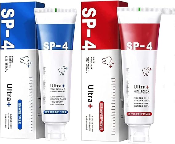 2 SP-4 Toothpaste All Smiles - Brightening & Stain Removing Toothpaste Natural Teeth Whitener SP4 Whitening Toothpaste
