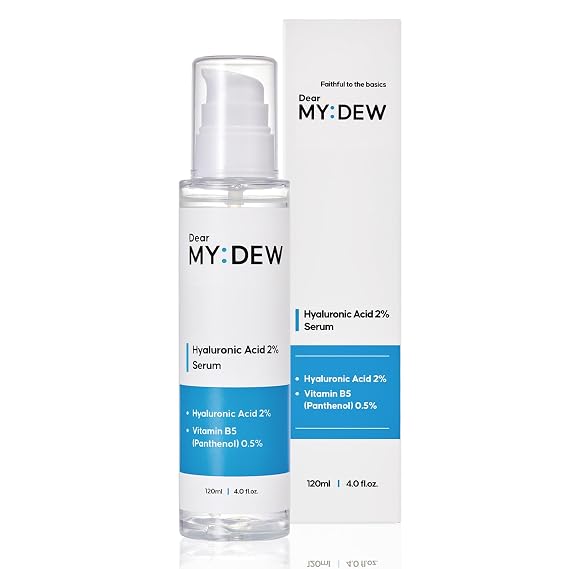 DearMYDEW 2% Hyaluronic Acid Serum with Vitamin B5, Hyalu B5 Intense Hydrating Serum for Face, Moisturizing, Anti-Aging for Fine Lines, Visibly Plumps Skin, Fast Absorbing, Korean Skincare, 4Fl Oz