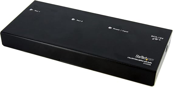 StarTech 2-Port DVI Video Splitter with Audio 1920 x 1200 60Hz, HDCP, TAA