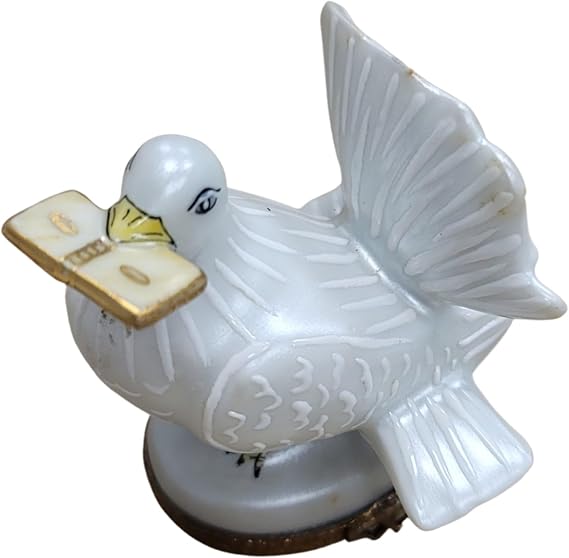 Limoges Dove With Letter Box for Elegant Collectors