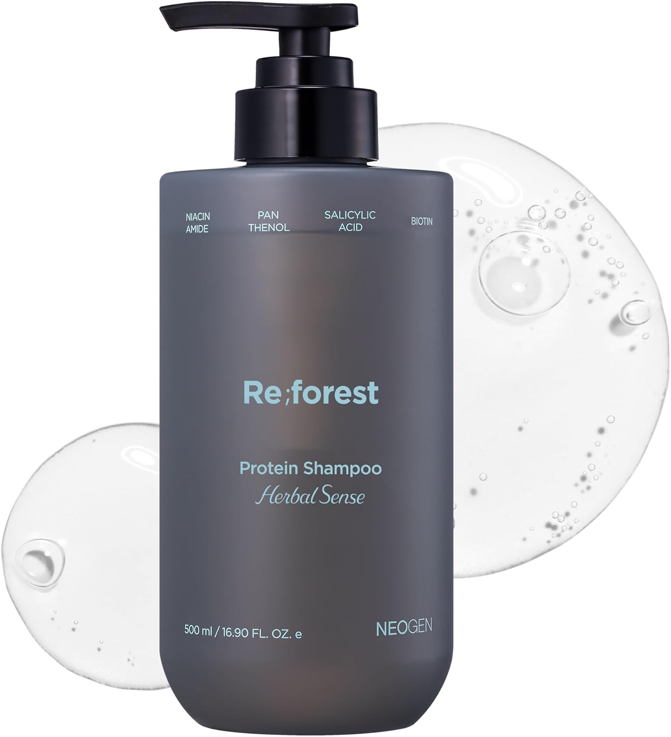 NEOGEN Official Neozen Reforest Protein Shampoo, 16.9 fl oz 500 ml, Hair Loss, Scalp Care, Water Essence Type, Waste Care, Scalp Pore Cleansing, Protein, Nutrition Supply, Relaxing Scent