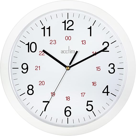 Acctim 21162 Metro Wall Clock, White