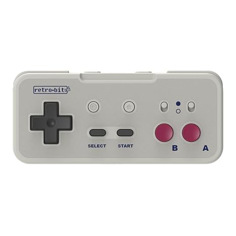 Retro-Bit Origin 8 2.4 GHz Wireless Controller for NES and More (GB Grey)