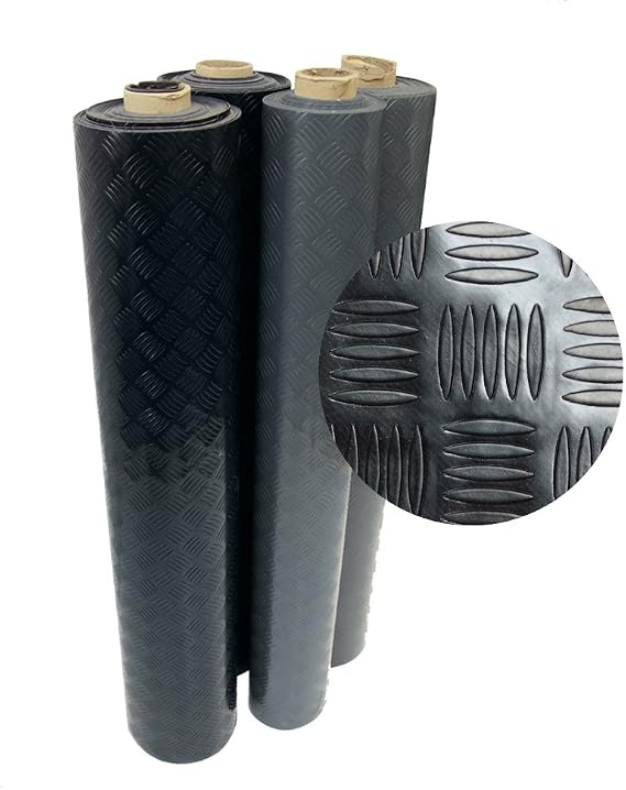 Rubber Cal Diamond-Grip Floor Mat