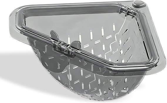 Magnetic Drainage & Filter Basket with Enhanced Durability, Triangular Sink Strainer with Twist-Open Bottom, Right-Angle Kitchen Sink Corner Rack for Draining and Storage