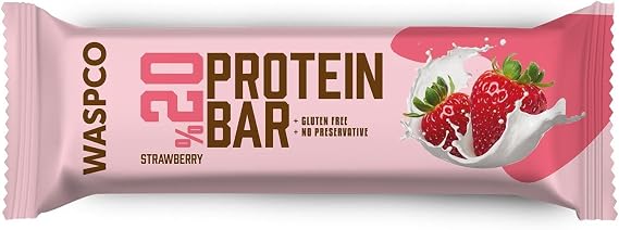Waspco Çilekli Protein Bar 40g