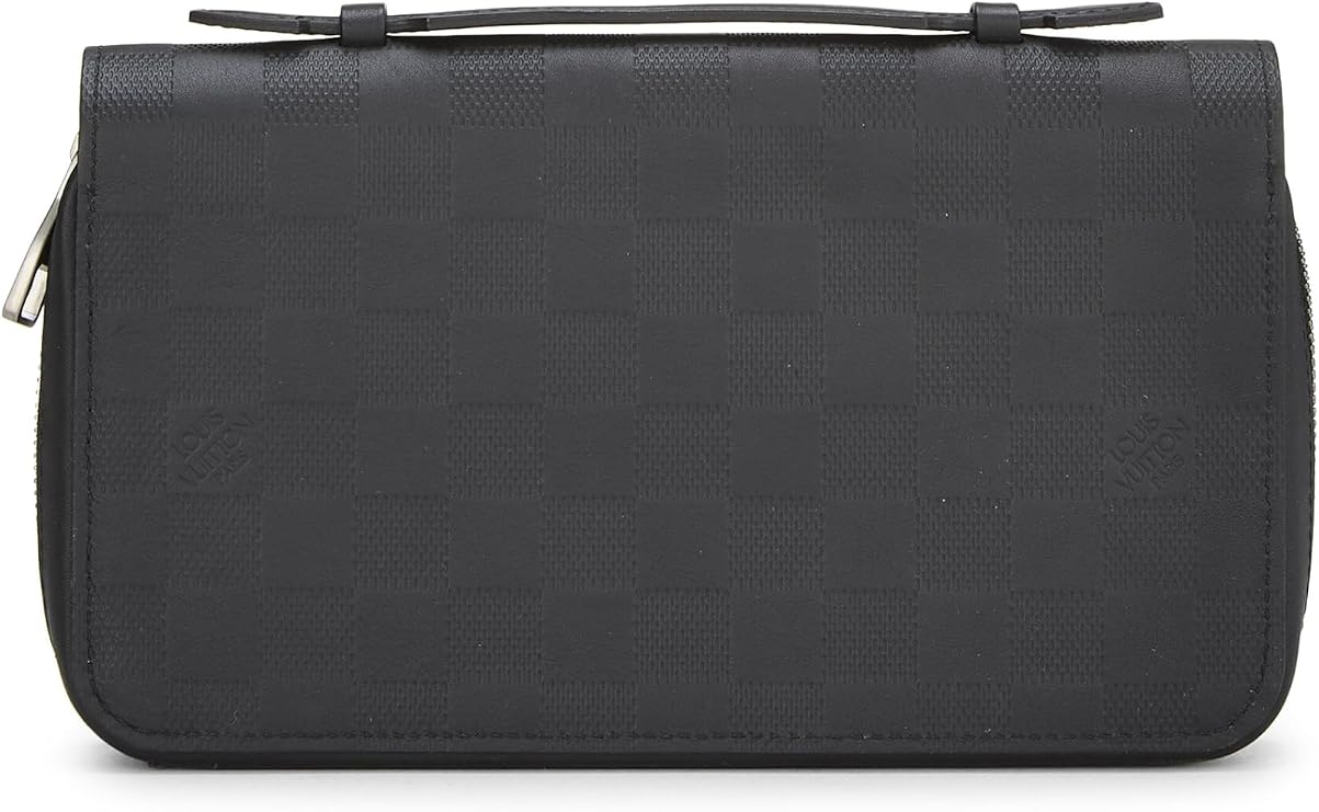 Pre-loved Black Damier Infini Zippy XL, Black