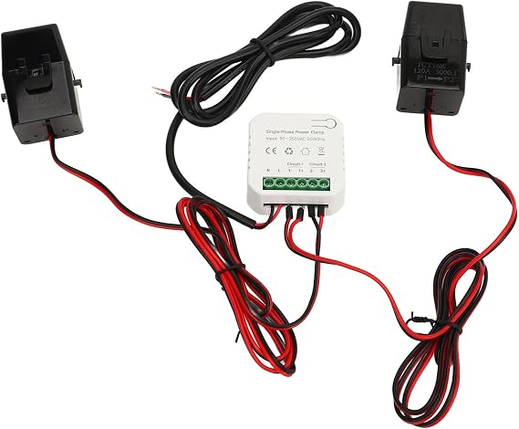 Smart Energy Meter Tuya Power Monitor Single Phase with 2 x 120A CT Clamp 90-250VAC
