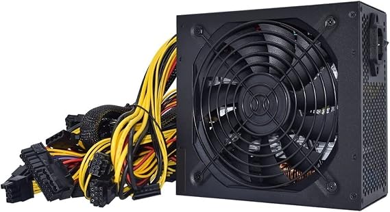 BTC Mining Power Supply Source 1800W 2000W 2400W PSU 160V-240V ATX 8 GPU Graphic Video Card Support ETH Ethere Bitcoin Miner Rig(110-220V 2400W US)