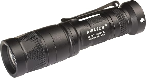 SureFire Aviator Flashlights with Dual Output Multi-Spectrum LED, White/Red (Aviator-RD)