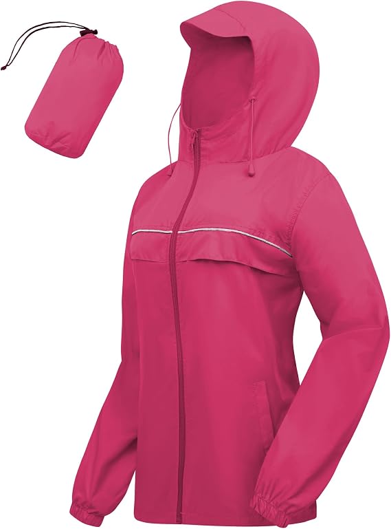 SWISSWELL Lightweight Rain Jacket Women Waterproof Raincoats with Hood