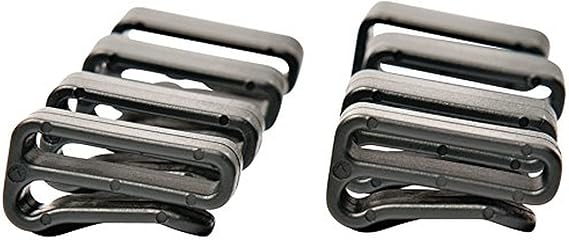 MSR Standard Strap Keeper Clips (8 Pack), Black
