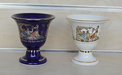 Estia Creations 2 Items Pythagoras Cups of Justice - Greedy Cup - Dionysus Feast God of Wine