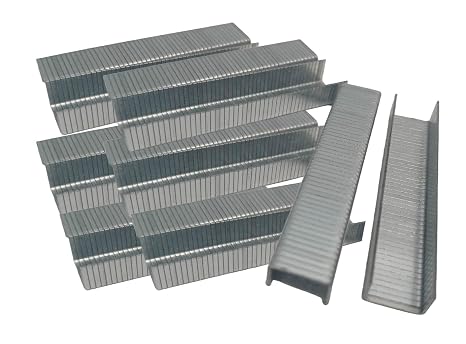TOPZONE Heavy Duty Staples, 1.2x8mm, Silver Metal, 1000 Pieces