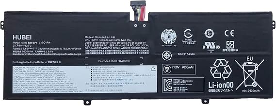 Hubei L17C4PH1 L17M4PH1 Laptop Battery Replacement for Lenovo Yoga 7 Pro Pro-13IKB C930 C930-13IKB C930-13IKB 81C4 Series Notebook 5B10Q82425 5B10Q82426 928QA225H(7.68V 60Wh 7820mAh)