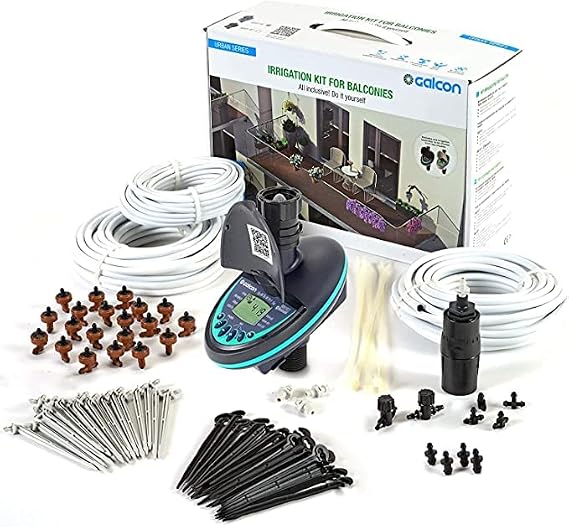 Galcon Balcony kit 9001BT Bluetooth Irrigation for Containers and Hanging Flowers Baskets Automatic Plant Watering System for Patio, Balconies Hydroponics & Roof Plants Water Saving Drip-Feed