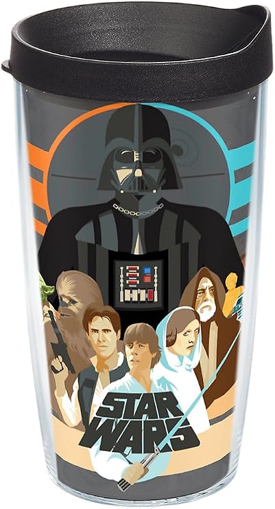 Tervis Made in USA Double Walled Star Wars Insulated Tumbler Cup Keeps Drinks Cold & Hot, 16oz, Classic Group