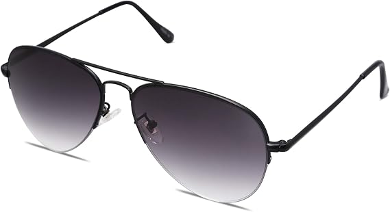 SOJOS Men's Women's Classic Semi Metal Aviator Sunglasses SJ1106,Medium